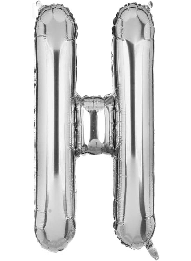 Flyloons Silver H Letter Foil Balloon Alphabets Balloons - Size 16 Inch - Perfect for Birthday Decoration Items, Anniversary, Bachelorette, Wedding, Farewell Create Your Own Custom Phrase and Name